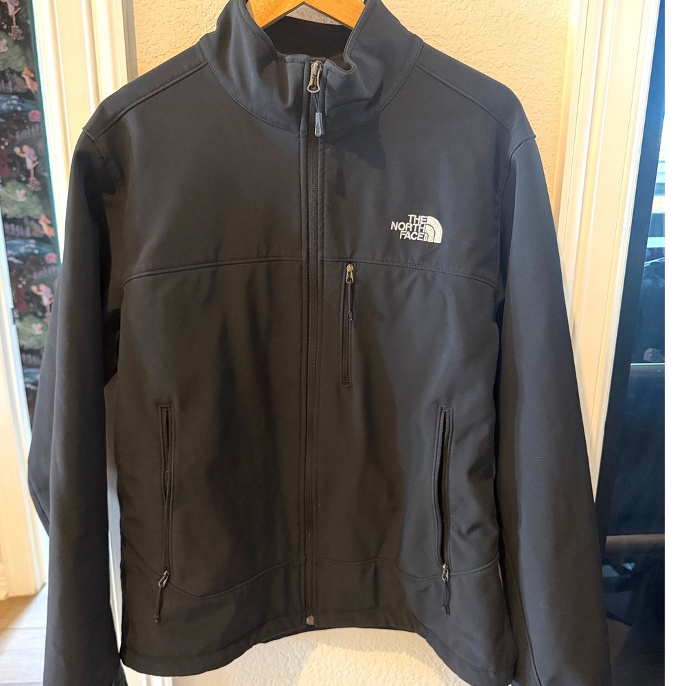 The North Face Mens Apex Bionic Softshell Jacket Black Full Zip Large